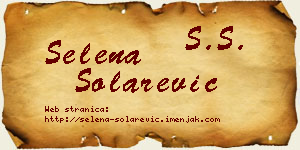 Selena Solarević vizit kartica